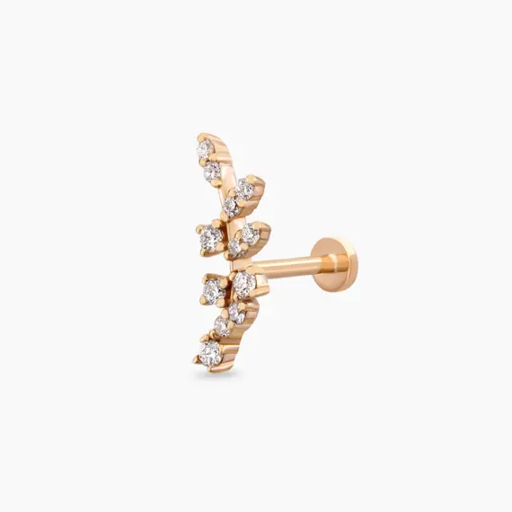 Defne Diamond Rose Gold Piercing - 2