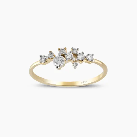 Jasmine Diamond Yellow Gold Ring - 1