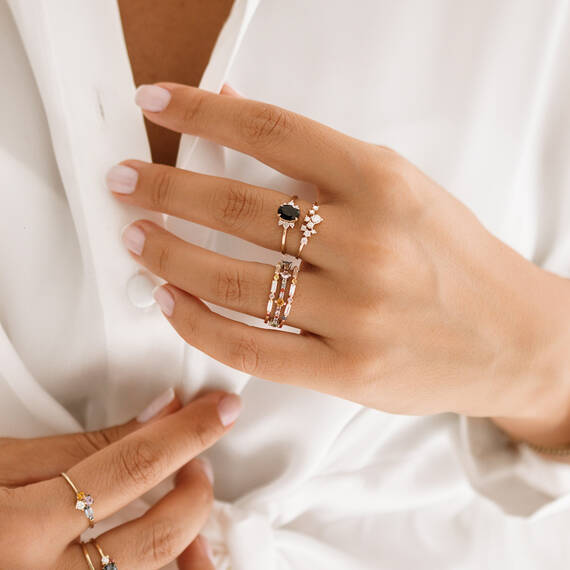 Jasmine Diamond Yellow Gold Ring - 5