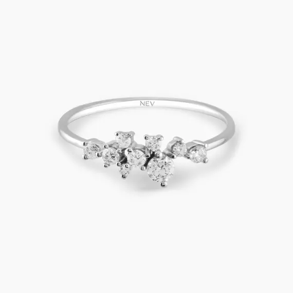 Jasmine Diamond White Gold Ring - 4