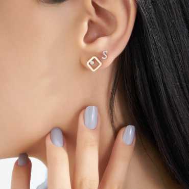 Diamond White Gold S Letter Mini Single Earring - Nev Jewellery (1)