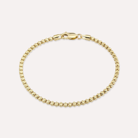 Dome Yellow Gold Bracelet - Nev Jewellery