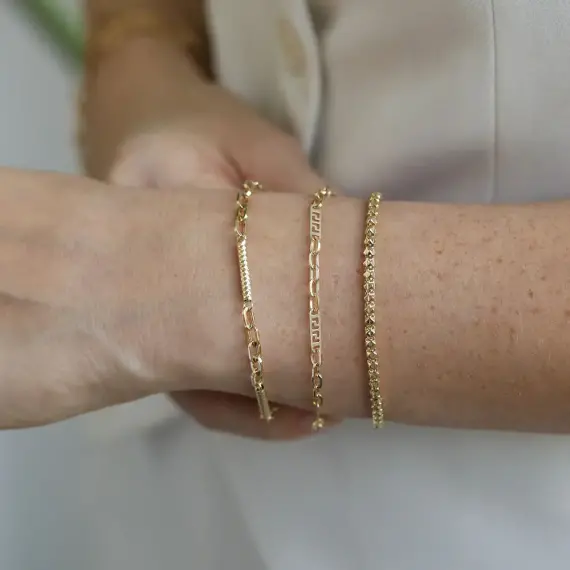 Dome Yellow Gold Bracelet - 4