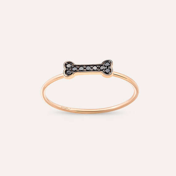 Droopy 0.06 CT Black Diamond Ring - 2