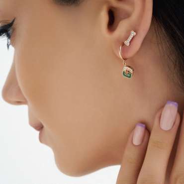 Droopy Rose 0.04 CT Diamond Mini Single Earring - Nev Jewellery (1)
