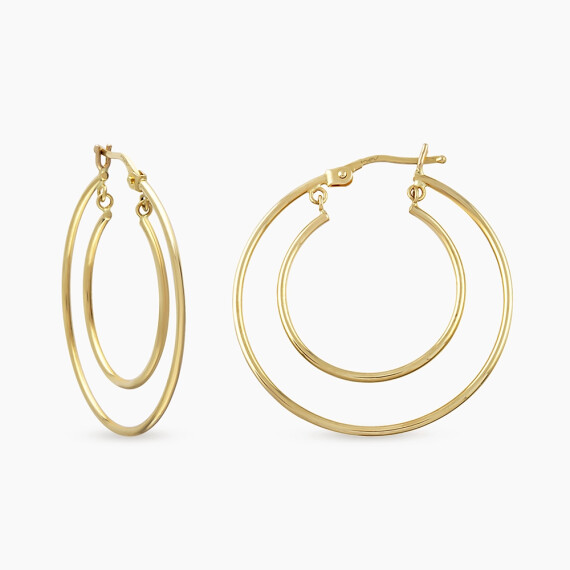 Dua Yellow Gold Italian Earring - Nev Jewellery