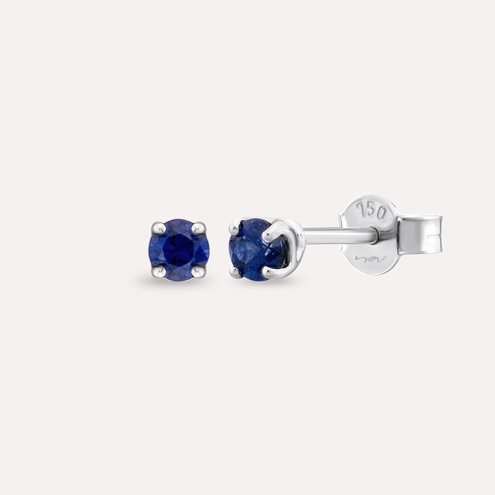 Duo 0.33 CT Sapphire White Gold Earring - Nev Jewellery (1)