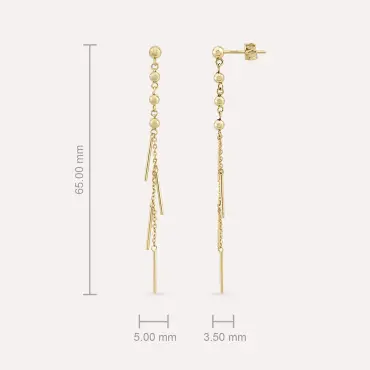 Eave Yellow Gold Earring - Nev Jewellery (1)