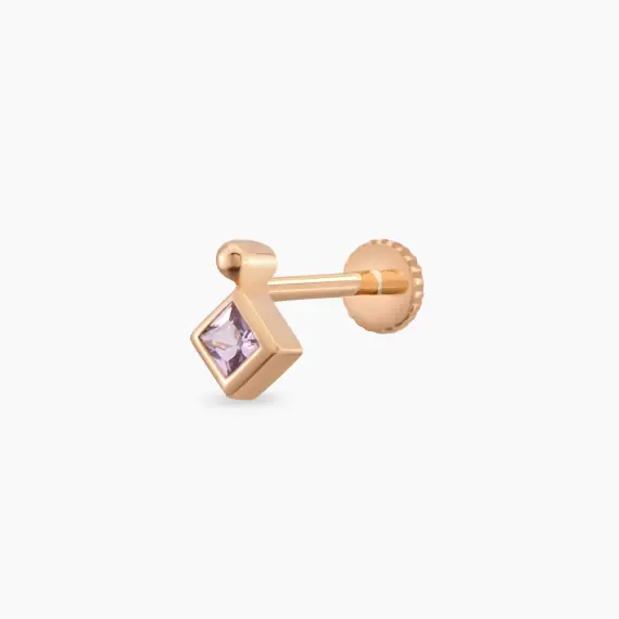 Echo Pink Sapphire Rose Gold Piercing - 1