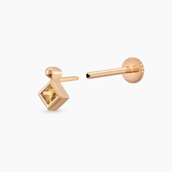 Echo Yellow Sapphire Rose Gold Piercing - 3