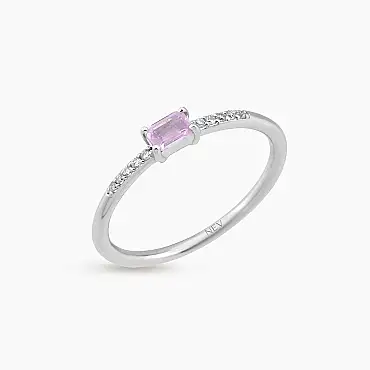 Elaris 0.26 CT Pink Sapphire and Diamond White Gold Ring | Nev Jewellery - Nev Jewellery (1)