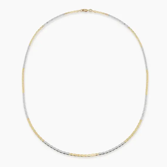 Elios Yellow and White Gold Italian Necklace - 1