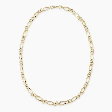 Elyra Yellow Gold Italian Necklace - Nev Jewellery (1)