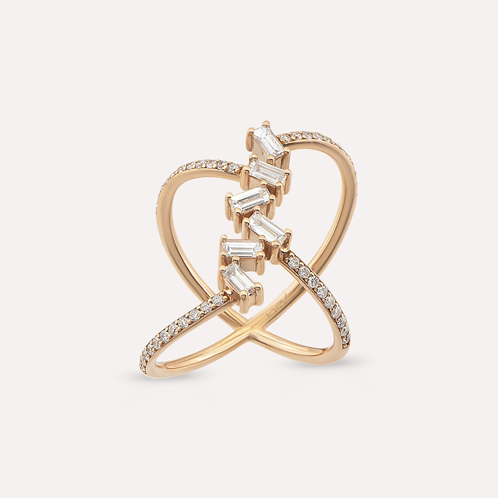 Erakis 1.00 CT Diamond Rose Gold Ring - 2