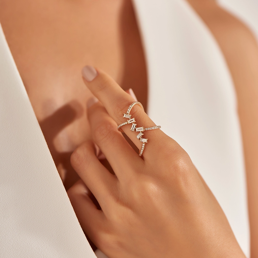 Erakis 1.00 CT Diamond Rose Gold Ring - 1