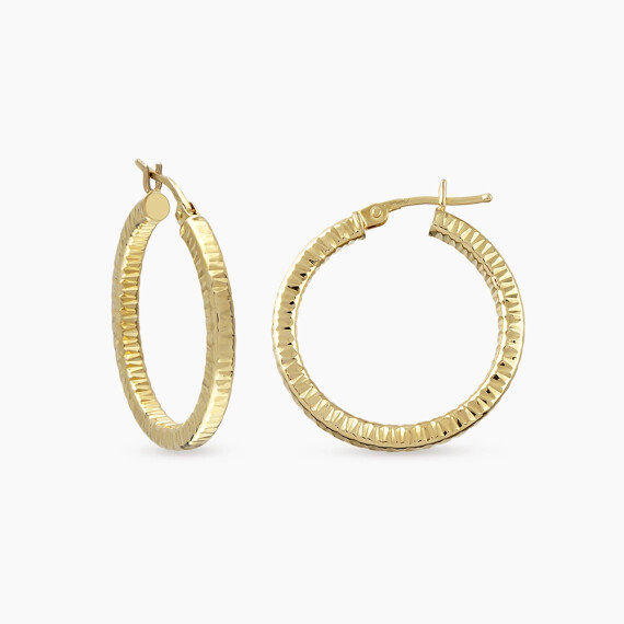 Ferra Yellow Gold Italian Earring - Nev Jewellery