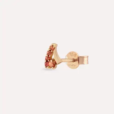 Fey Multicolor Sapphire Rose Gold Single Earring - Nev Jewellery (1)