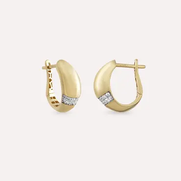 Flanch Yellow Gold Earring - Nev Jewellery (1)