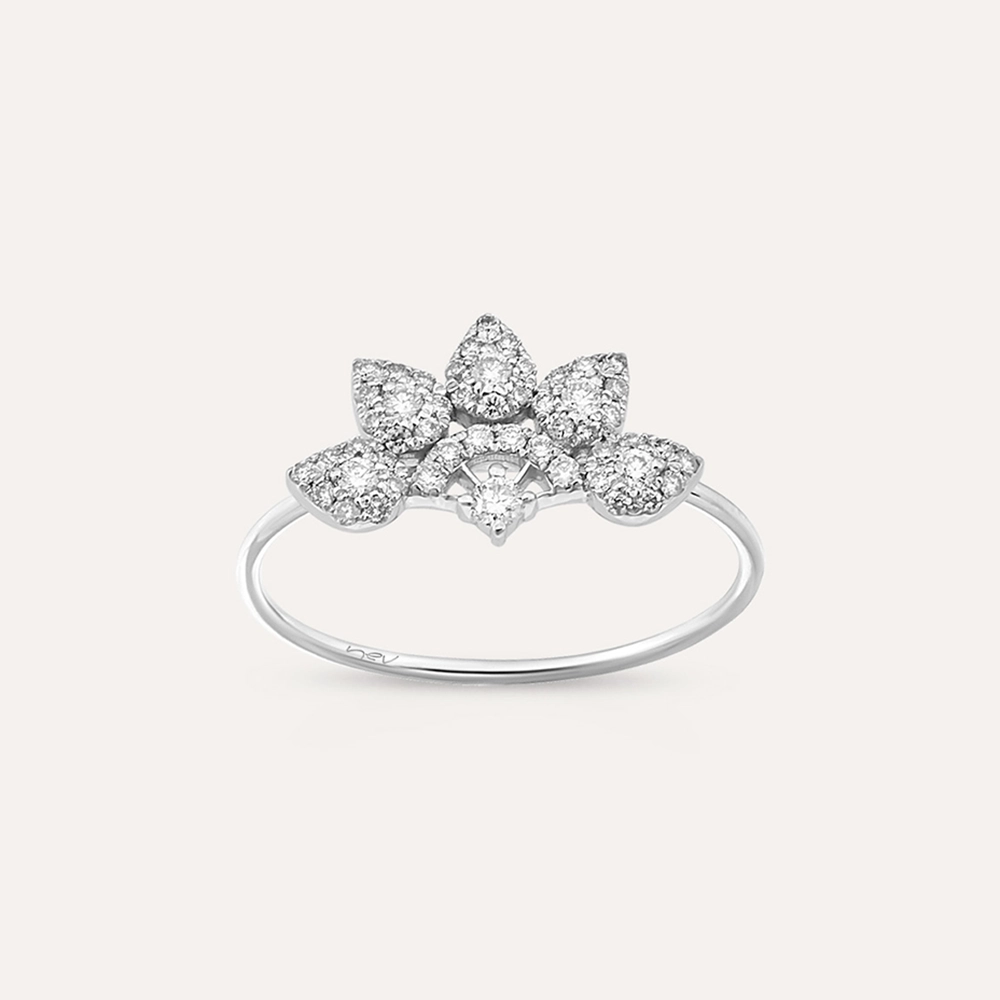 Flare 0.26 CT Diamond White Gold Ring - 4