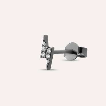 Flash Black 0.04 CT Diamond Mini Single Earring - Nev Jewellery (1)