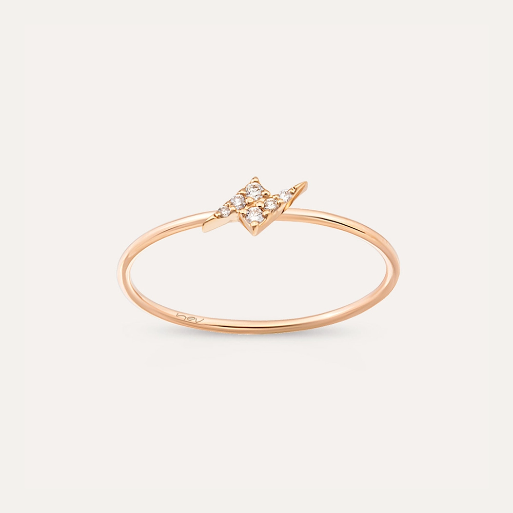 Flash Rose 0.04 CT Diamond Ring - 2