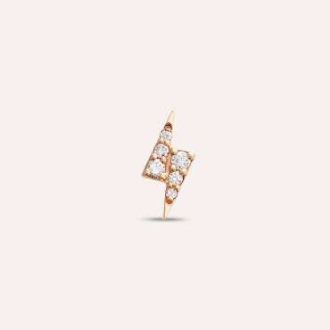 Flash Rose 0.06 CT Diamond Mini Single Earring - Nev Jewellery
