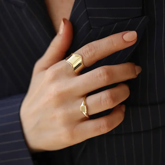 Flua Yellow Gold Ring - 2