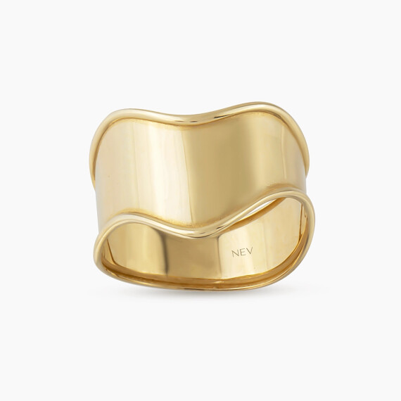 Flua Yellow Gold Ring - Nev Jewellery