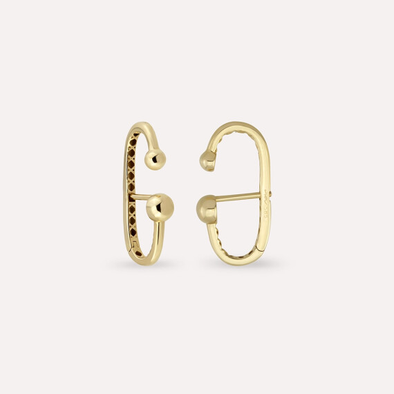 Funky Yellow Gold Earring - Nev Jewellery