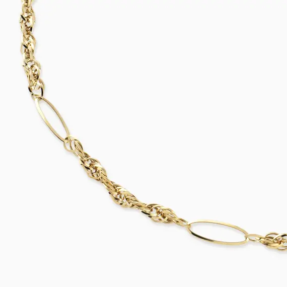 Fusio Yellow Gold Italian Necklace - 4