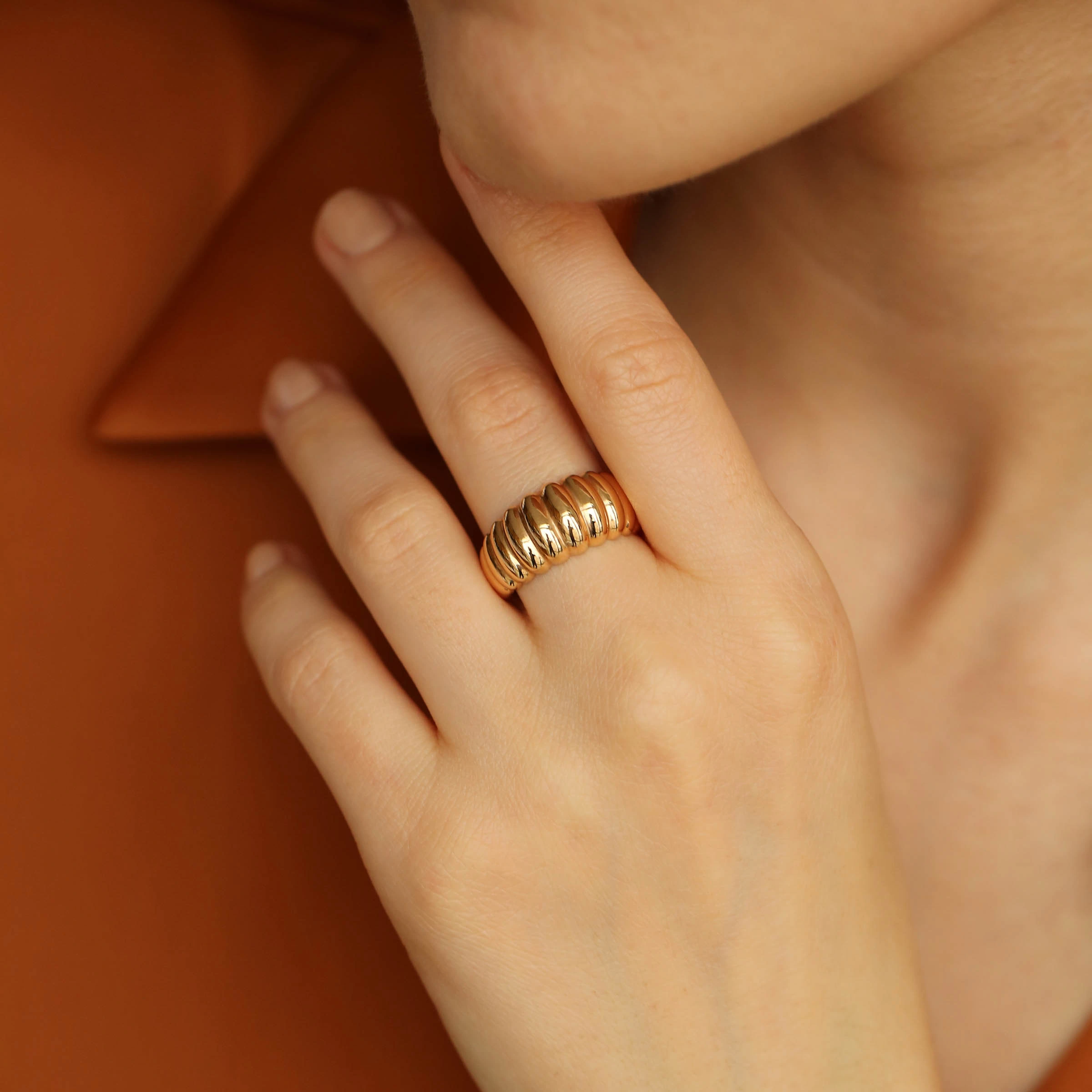 Gaia Rose Gold Ring - Nev Jewellery (1)