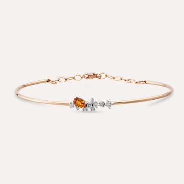 Gala 0.48 CT Orange Sapphire and Diamond Bracelet - Nev Jewellery