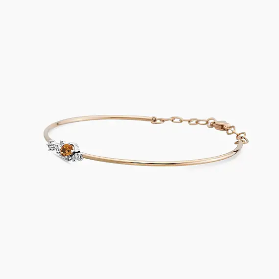 Gala 0.48 CT Orange Sapphire and Diamond Bracelet - 3