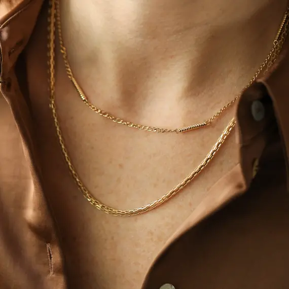 Gild Yellow Gold Italian Necklace - 3