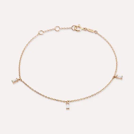 Gina 0.15 CT Baguette Cut Diamond Bracelet - 1