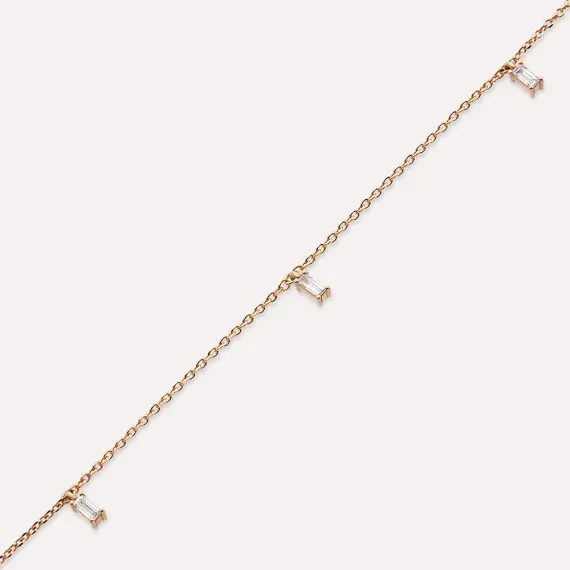 Gina 0.15 CT Baguette Cut Diamond Bracelet - 3