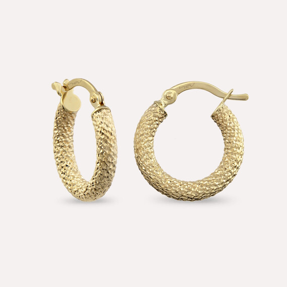 Glow Mini Yellow Gold Hoop Earring - Nev Jewellery