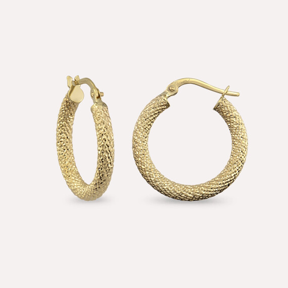 Glow Yellow Gold Hoop Earring - Nev Jewellery