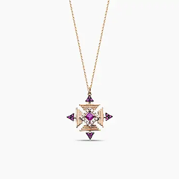 Gredi 0.59 CT Ruby and Diamond Pendant - Nev Jewellery (1)