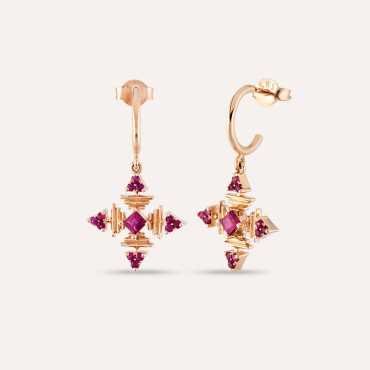 Gredi 0.73 CT Ruby Earring - Nev Jewellery