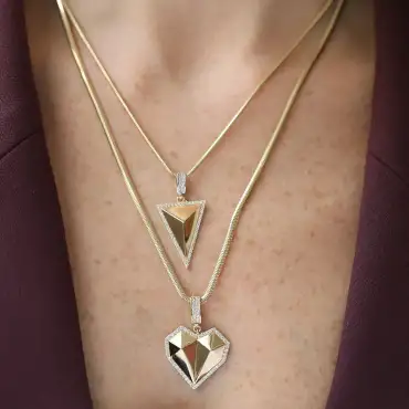 Heart Yellow Gold Pendant/Charm - Nev Jewellery (1)