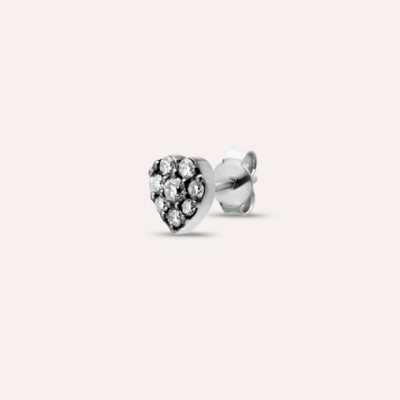 Hearts 0.06 CT Diamond Mini Single Earring - 4