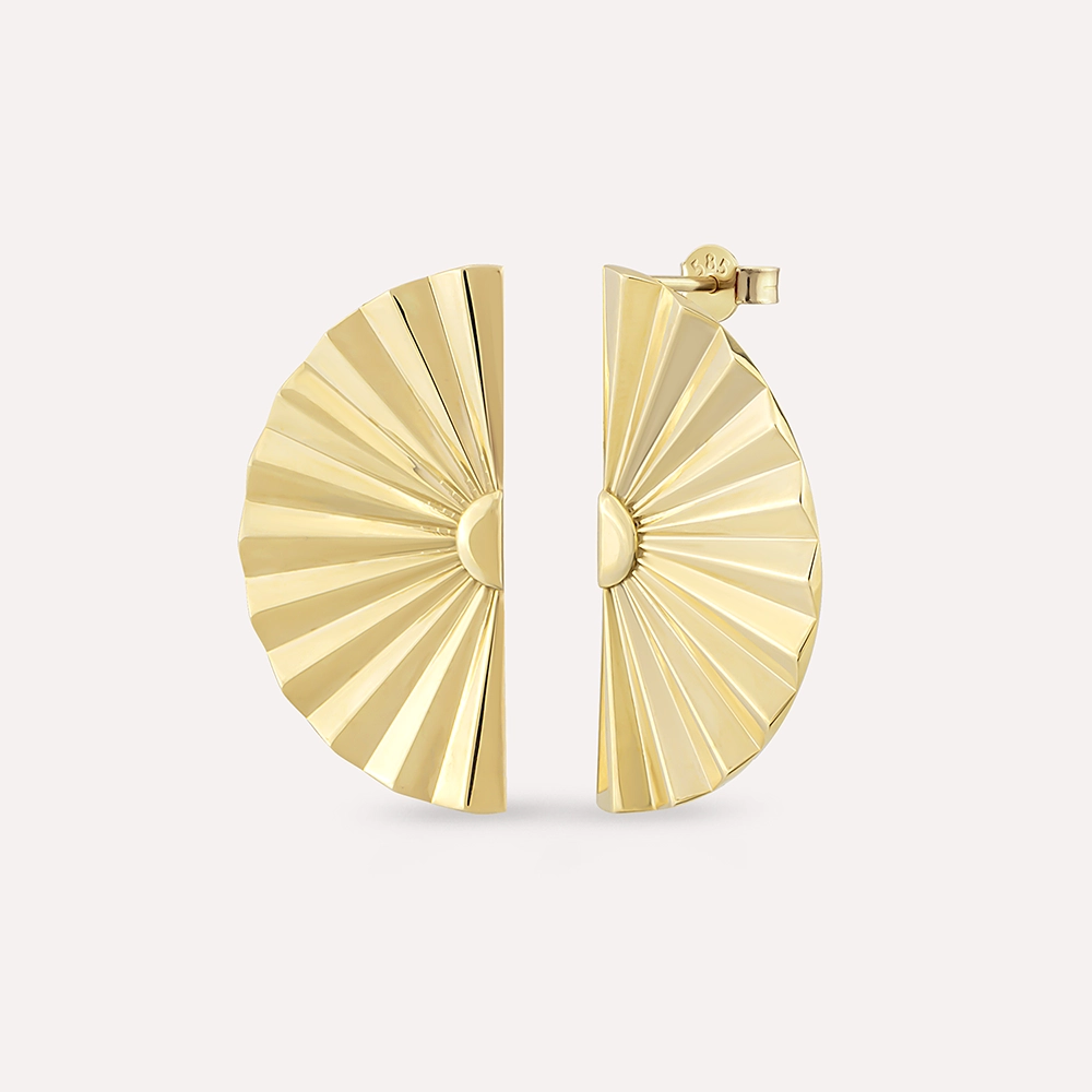Helio Yellow Gold Earring - Nev Jewellery (1)