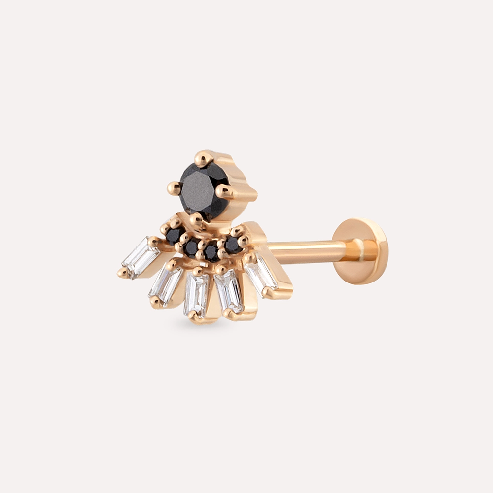 Enif Black Diamond Rose Gold Piercing - 1