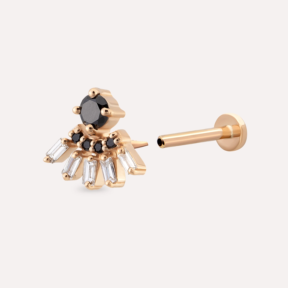 Enif Black Diamond Rose Gold Piercing - 3