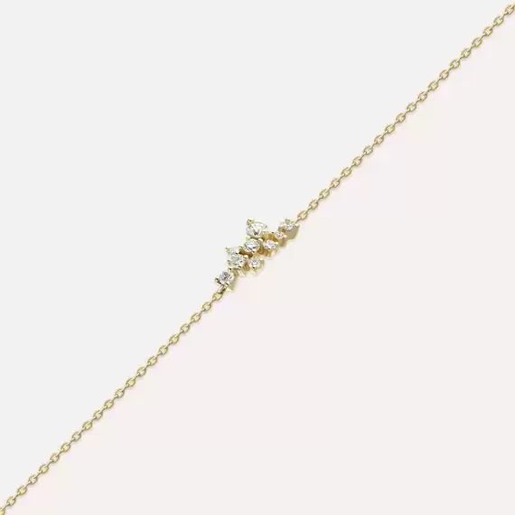 Jasmine 0.29 CT Diamond Yellow Gold Bracelet - 2