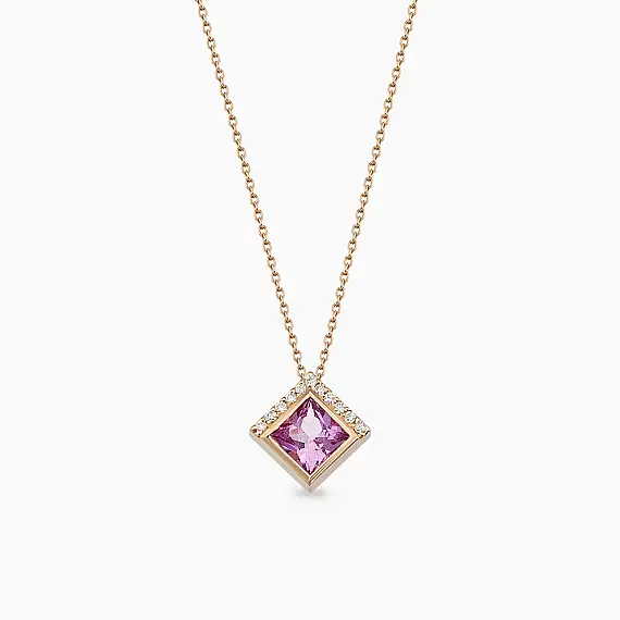 Jules 0.50 CT Pink Sapphire and Diamond Rose Gold Ring - 1