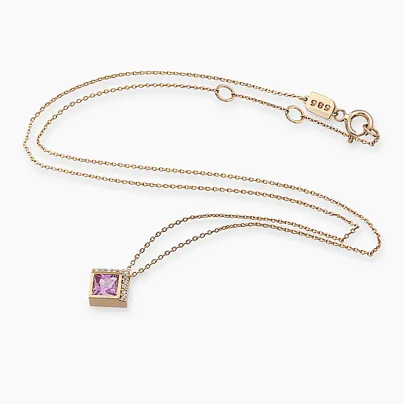 Jules 0.50 CT Pink Sapphire and Diamond Rose Gold Ring - 4