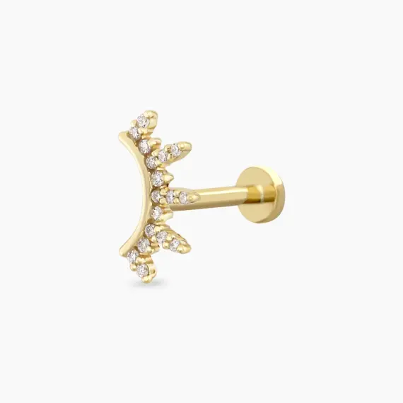 Kaia Diamond Yellow Gold Piercing - 2