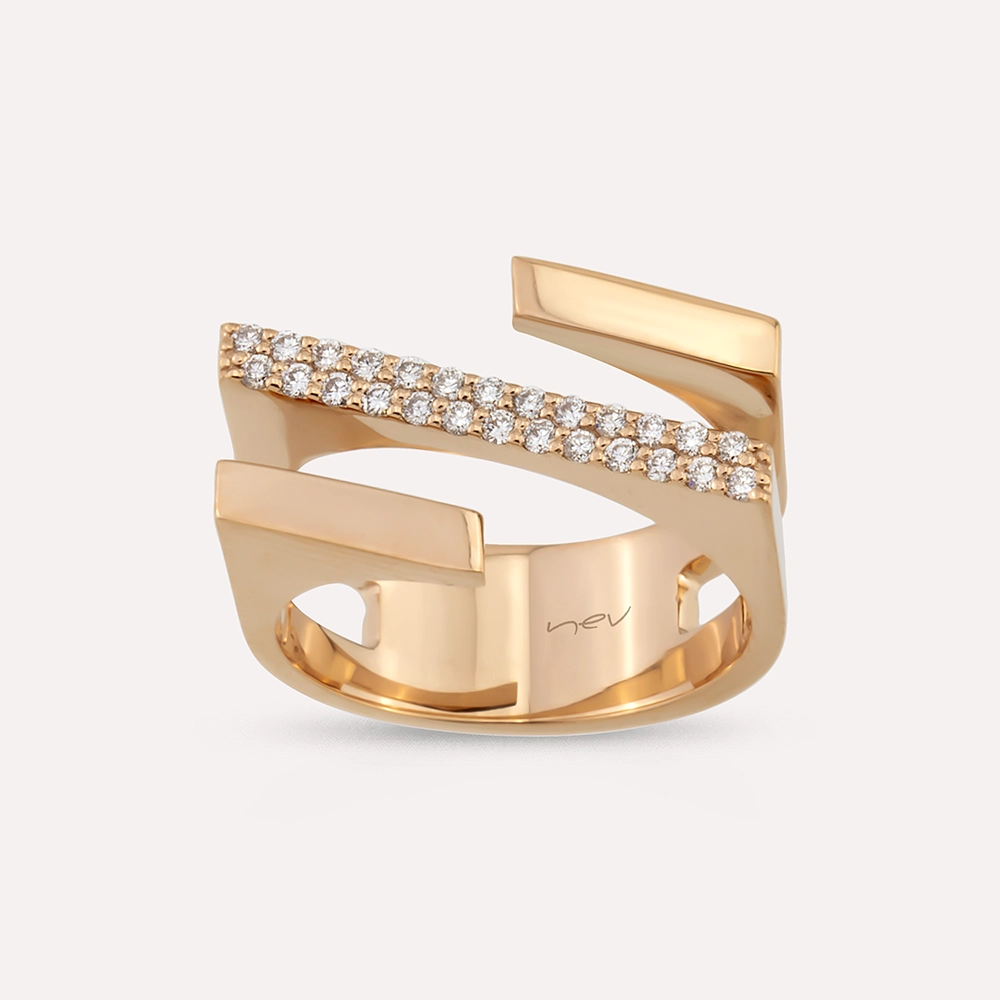 Keen Bold 0.27 CT Diamond Rose Gold Ring - Nev Jewellery (1)